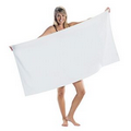 Promotional Velour Terry Beach Towel (White Embroidered)